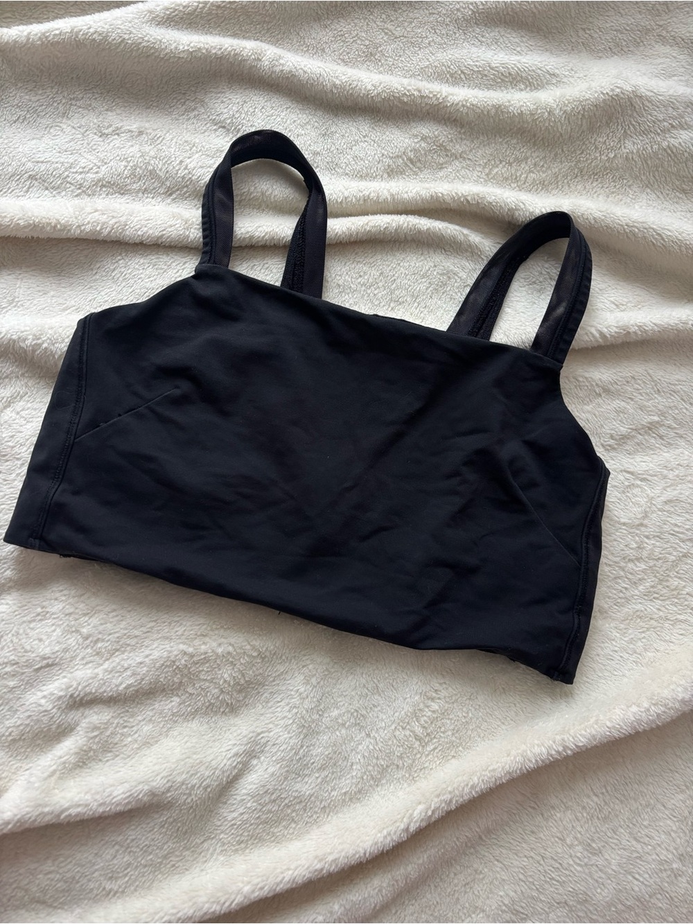 Lululemon Black V-Back Mesh Strap Sports Bra
